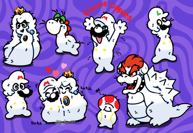 Moldy Mario and friends! Moldy Mario and friends!