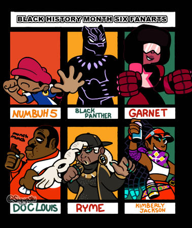 Six Black History Month Fanarts